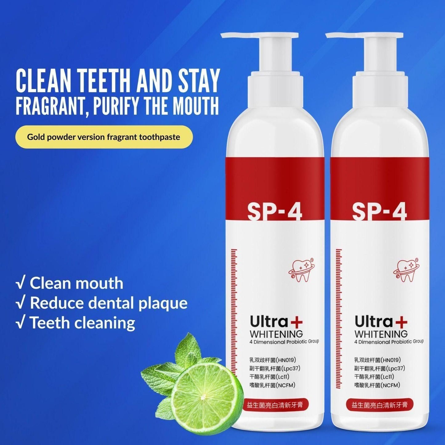 SP-4 Ultra+ Advanced Liquid Toothpaste | Instant Whitening with 25 Natural Ingredients (100g)- 4.9/5,⭐⭐⭐⭐